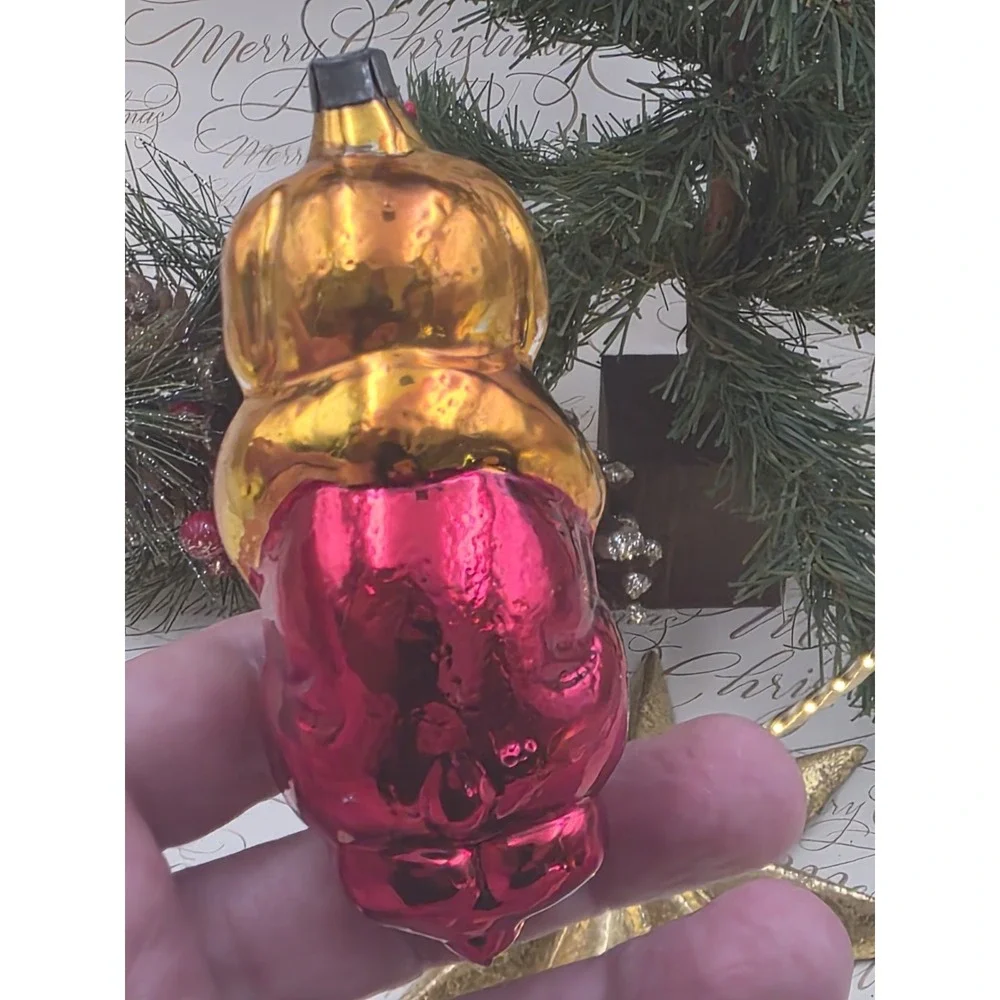 Vintage Antique Blown Glass PUPPY DOG Figurine‎ Christmas Ornament West Germany